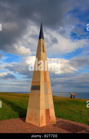 Geoneedle Orcombe Klippen Anfangspunkt der Jurassic Coast Devon, Dorset England Großbritannien UK UNESCO-Weltkulturerbe Stockfoto