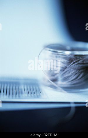 Extreme Nahaufnahme des Gewindes Stockfoto