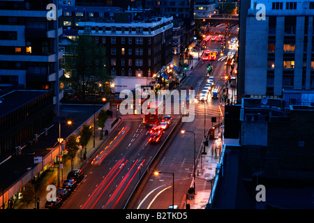 Verkehr auf der Edgware Road, Marylebone, London Stockfoto