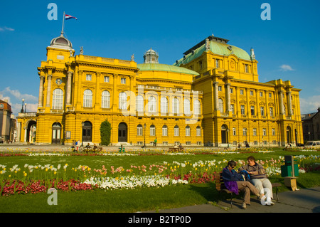 Kroatisches Nationaltheater Zagreb Kroatien Europa Stockfoto