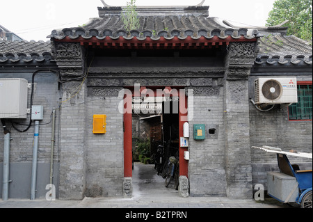 Beijing Hutong Residenz.  7. August 2008 Stockfoto