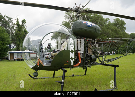 Bell 47G 4A U S Army H 13 ein allgemeines Dienstprogramm Hubschrauber von Bell bei Hubschrauber fair Gainesville Florida Stockfoto