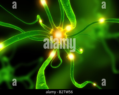 aktive Neuron Zelle Stockfoto