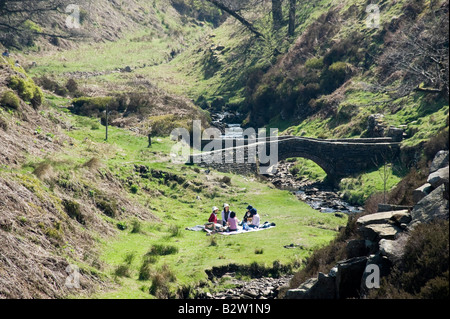 Das Tal des Flusses Goyt Peak District Nationalpark Derbyshire Midlands England Großbritannien Stockfoto