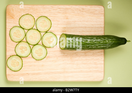 Gurkenscheiben Stockfoto