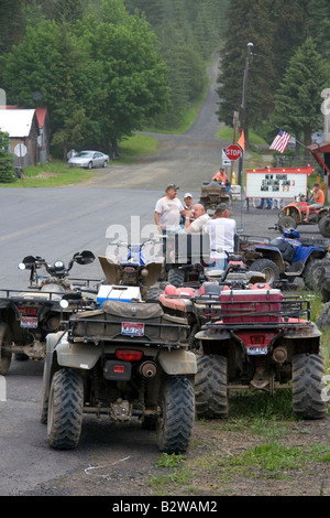 All-Terrain Fahrzeug-Rallye an der Elk River Idaho Stockfoto