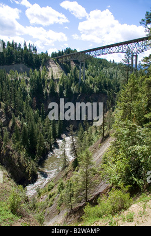 Moyie River Canyon Bridge in der Nähe von Bonners Ferry und Moyie Springs Idaho Stockfoto