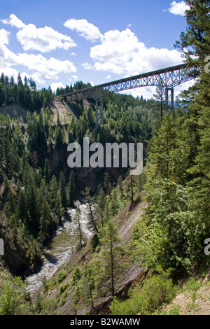 Moyie River Canyon Bridge in der Nähe von Bonners Ferry und Moyie Springs Idaho Stockfoto