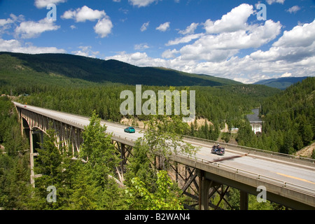 Moyie River Canyon Bridge in der Nähe von Bonners Ferry und Moyie Springs Idaho Stockfoto