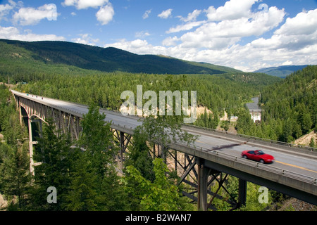 Moyie River Canyon Bridge in der Nähe von Bonners Ferry und Moyie Springs Idaho Stockfoto