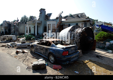 USA LOS ANGELES Filmset Krieg der Welten Universal Studios Foto GERRIT DE HEUS Stockfoto