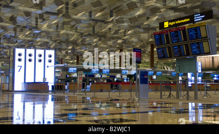 Terminal 3 Abfahrt Hall innen Singapore Changi Airport Stockfoto