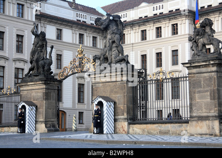 Main Eingang Prager Burg-Prag-Tschechien Stockfoto