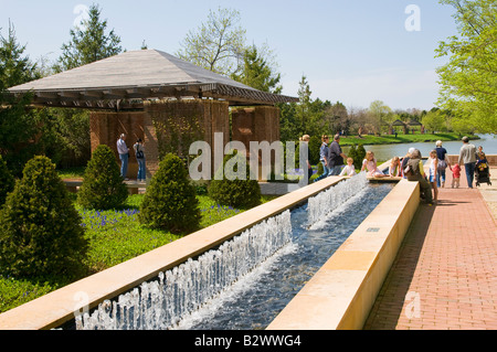 Chicago-Botanischer Garten-Brunnen Stockfoto