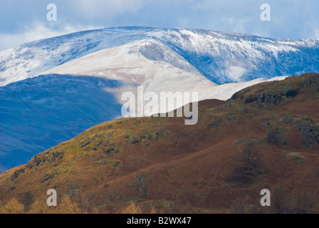 Nahaufnahme des Lakelandpoeten Gebirges von Tarn Hows Stockfoto