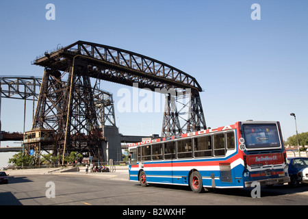 Nicolas Avellaneda Kranbrücke in La Boca, Buenos Aires, Argentinien Stockfoto