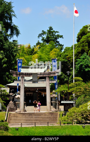 Izumi Schrein, Suizenji Jojuen Garten, Kumamoto, Kumamoto-Präfektur, Kyushu, Japan Stockfoto