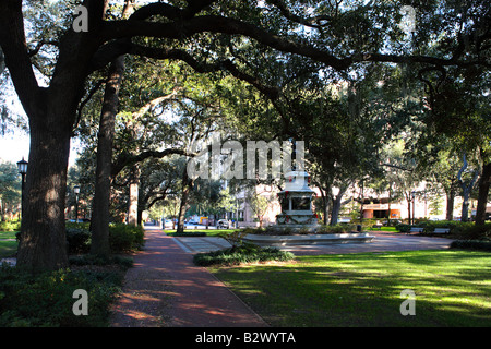 MADISON SQUARE IN SAVANNAH, GEORGIA, VEREINIGTE STAATEN VON AMERIKA Stockfoto