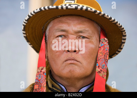 Dschingis Khans 800. Jubiläum Festival of Eurasia A re Inszenierung der Einigung der mongolischen Stämme Stockfoto