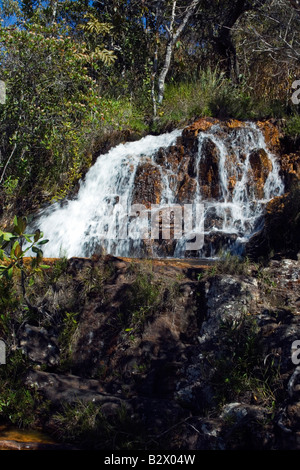 Cachoeiras, Rio Cristal Chapada Dos Veadeiros, Veadeiros Tableland, Goias, Brasilien Stockfoto