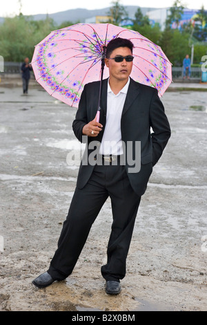 Sukhbaatar Platz im Zentrum von Ulaanbaatar, Mongolei Stockfoto