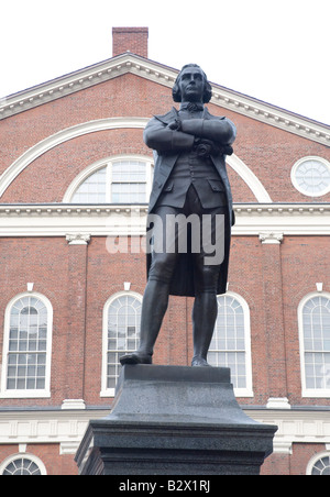 Samuel Adams-Statue in der Faneuil Hall in Boston Massachusetts, USA Stockfoto