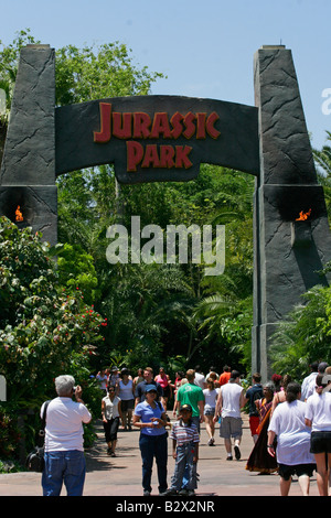 Universal-Jurassic-Park-Eingang Stockfoto