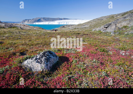 Camp Victor am Eqip Sermia an der Westküste Grönlands nördlich von Ilulissat Stockfoto