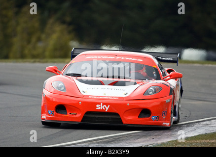 Ferrari 430 GT3 Luke Hines Jeremy Metcalfe Team CR Scuderia bei Avon Reifen britische GT Meisterschaft 2008 Knockhill Fife Schottland Stockfoto