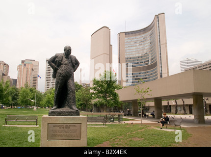 Toronto City Hall Winston Churchill memorial Stockfoto