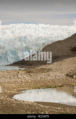 Die ausstatten Sermia Gletscher, die sich entfernenden schnell aufgrund der globalen Erwärmung an der Westküste von Grönland Stockfoto