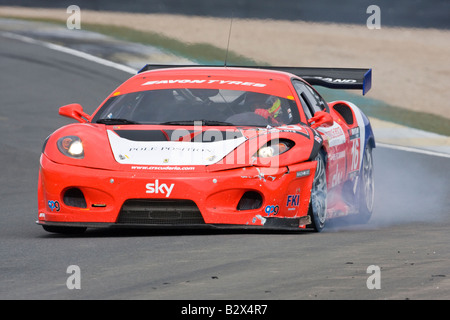 Ferrari 430 GT3 Luke Hines Jeremy Metcalfe Team CR Scuderia bei Avon Reifen britische GT Meisterschaft 2008 Knockhill Fife Schottland Stockfoto