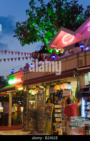 Restaurants und Cafés in der Altstadt von Side Resort in der Nähe von Antalya östlichen Mittelmeer Türkei Stockfoto