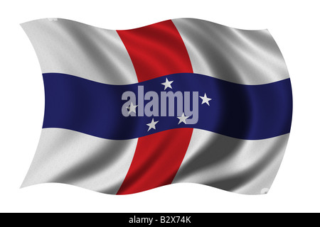 Flagge der niederländischen Antillen Stockfoto
