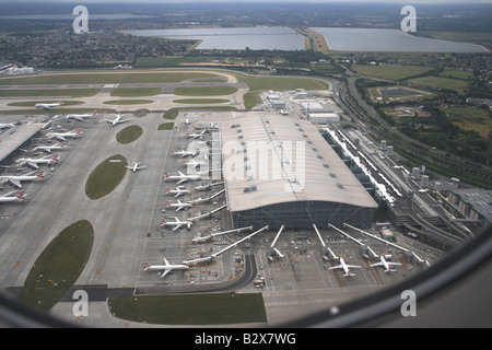 Heathrow Airport Terminal 5 areal Blick Stockfoto