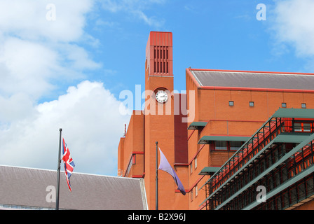 Blick von der Halle, The British Library, Euston Road, Camden Borough, London, England, Vereinigtes Königreich Stockfoto