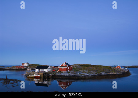 Späten Abend am Sør Gjæslingan in Vikna, Norwegen. Stockfoto