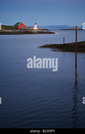 Späten Abend am Sør Gjæslingan in Vikna, Norwegen. Stockfoto