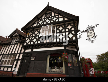 Tee Zimmer, Café, Port Sunlight, Modelldorf, Wirral, Merseyside, UK Stockfoto