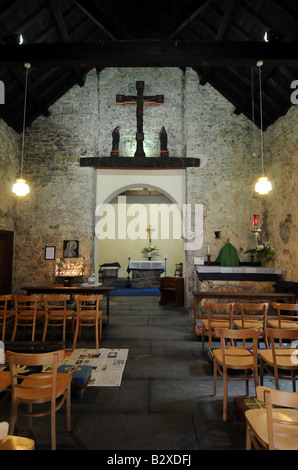 Caldey Pfarrkirche auf der Insel Caldey in Süd-Wales Stockfoto