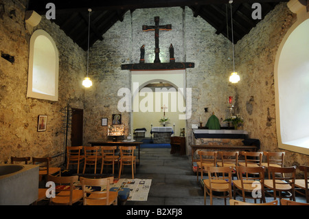 Caldey Pfarrkirche auf der Insel Caldey in Süd-Wales Stockfoto