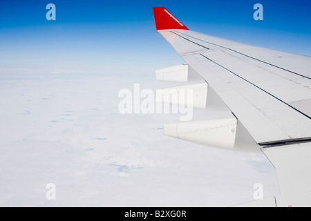 Wasser der Seen auf der grönländische Eisschild in Westgrönland aus der Luft zu schmelzen Stockfoto