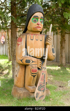 Duncan Stadt des Totems Vancouver Island BC Kanada Stockfoto