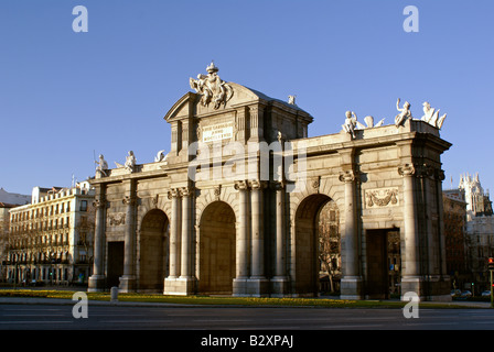 Puerta del Alcalá, Madrid, Spanien Stockfoto