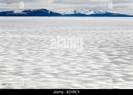 Gefrorenen Yellowstone See von Steamboat Punkt 1 Stockfoto