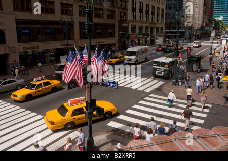 New York NY 9. August 2008 Pershing Square, die Park Avenue und die 42nd Street Stockfoto