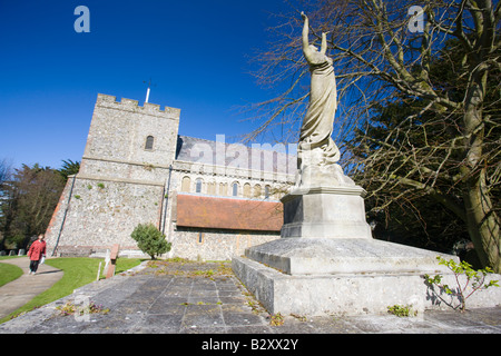 Die normannischen Kirche St. Margaret s bei Cliffe in Kent Stockfoto