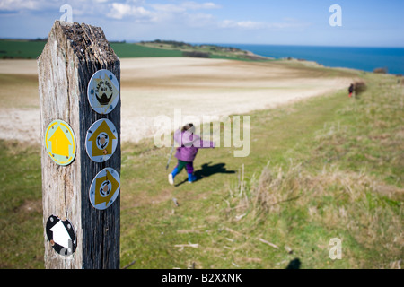 Fuß auf die tiefen in der Nähe von St. Margaret s bei Cliffe in Kent Stockfoto