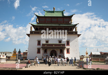 Der Tempel der Boddhisattva Avalokiteshvara Gandantegchinlen Chiid Kloster in Ulan Bator, Mongolei Stockfoto