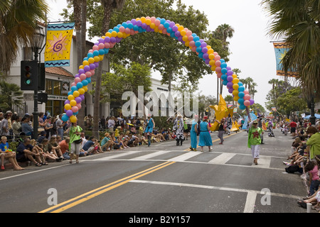 Eröffnung des jährlichen Sommer-Sonnenwende-Feier und Parade Juni 2007, seit 1974, Santa Barbara, Kalifornien Stockfoto